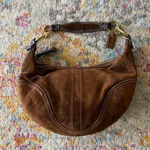 Coach suede handbag